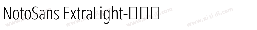 NotoSans ExtraLight字体转换